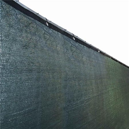 TEPEE SUPPLIES 6 x 50 ft. Fence Privacy Screen Mesh Fabric with Grommets; Green TE1496690